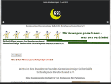 Tablet Screenshot of gsdschlafapnoe.de